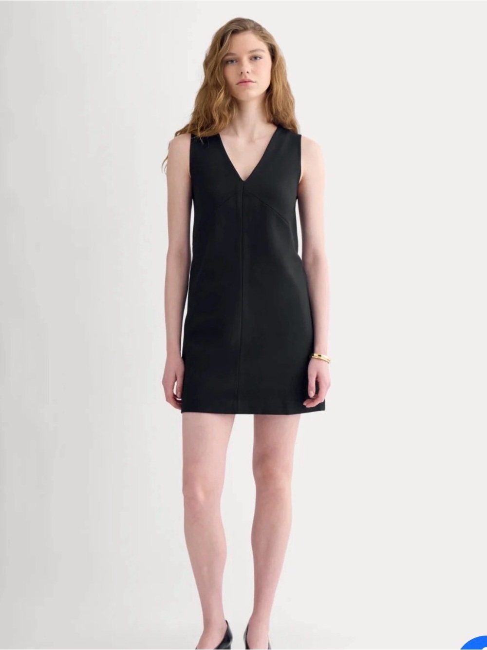 Everlane Ponte V-Neck Mini Dress